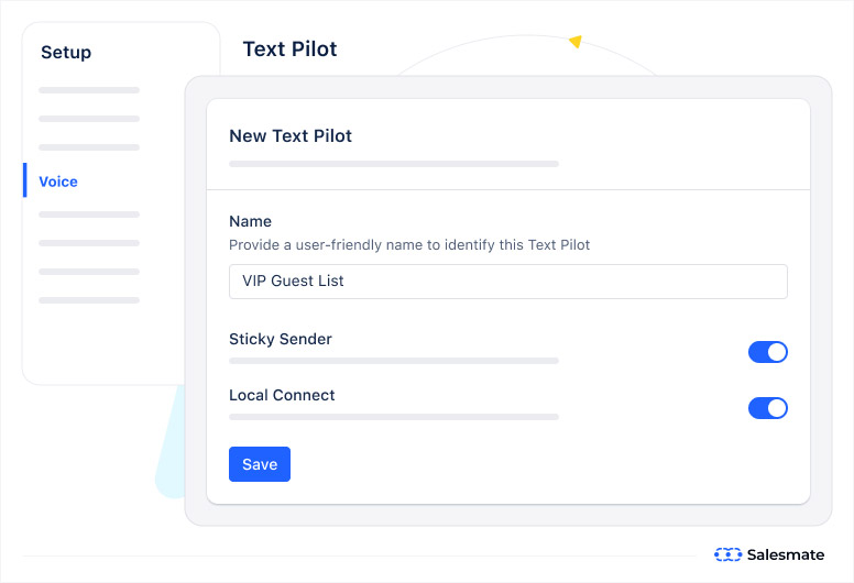 Create New Text Pilot