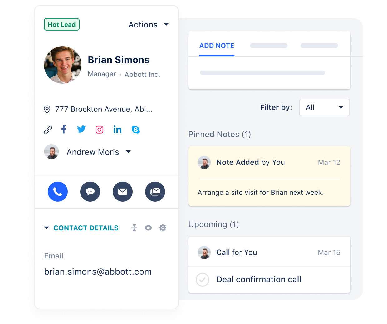 Organize industry contacts & current customers
