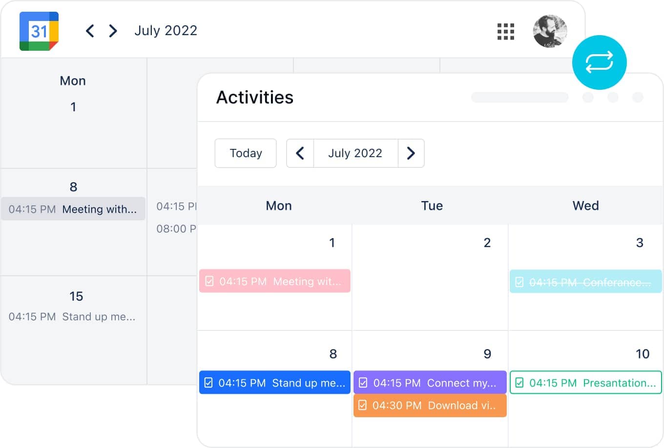 Manage all your meetings and reminders