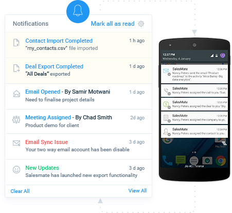 Never miss a follow up with personalized notifications & reminders