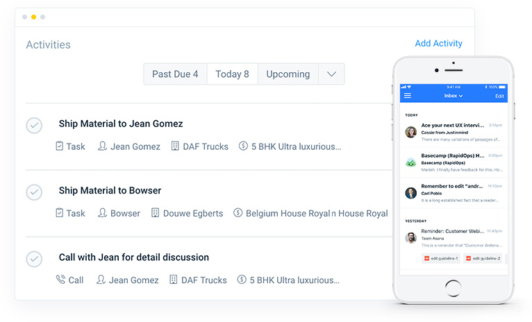 Plan, track and organize your sales activities