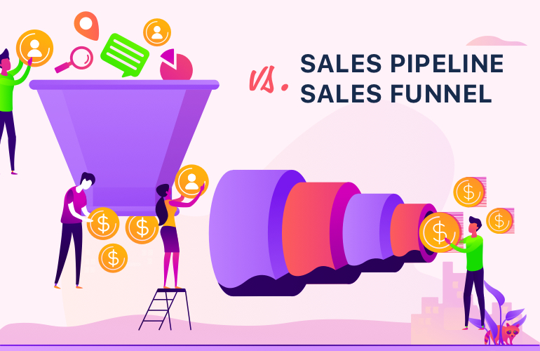 sales pipeline vs. sales funnnel 