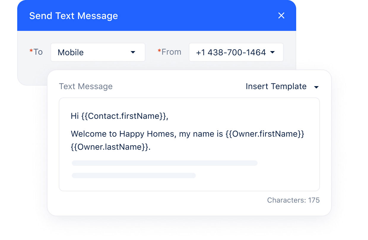 Send personalized texts to all contacts with a single click