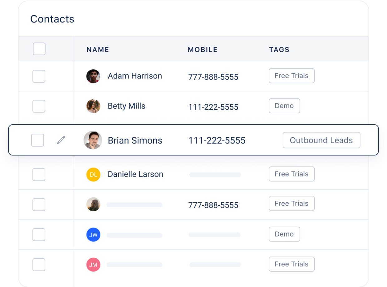 Manage all your contacts in a single place