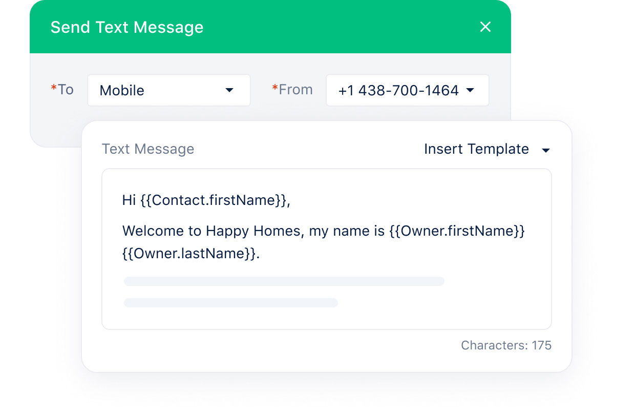 Send and receive texts right from CRM