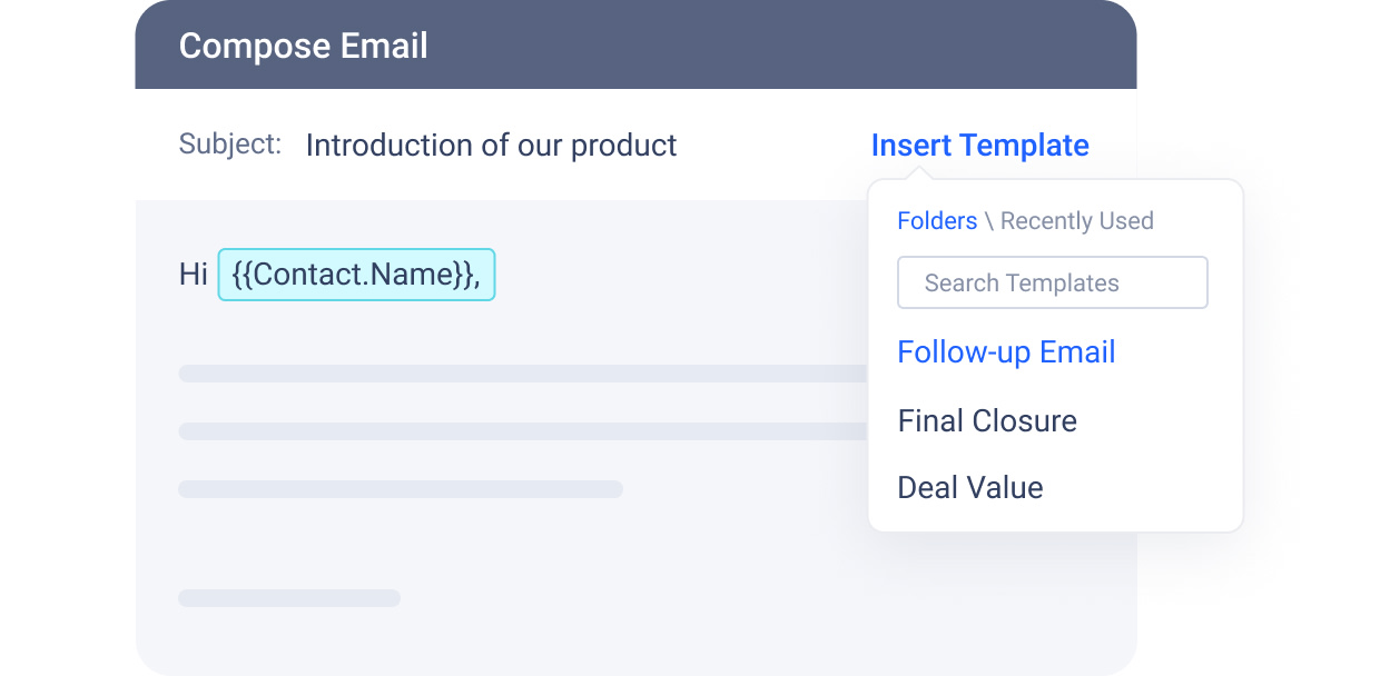 Use pre-defined email templates and save time