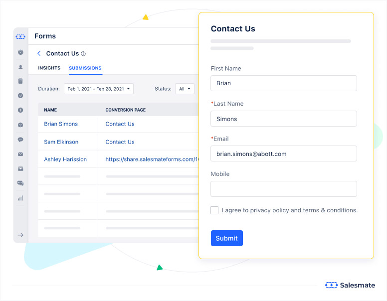 Web Form Salesmate Year in Review 2021